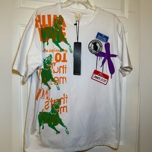 Smoke Rise NY Mens Fashion White One Love Graphic Tee MLK Ali NWT XL Streetwear